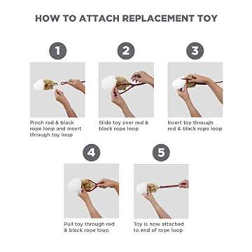 Outward Hound Tail Teaser Durable Dog Wand with Soft Plush Toys