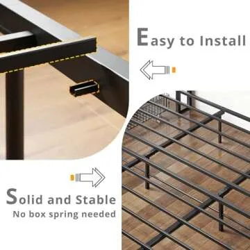 LIKIMIO King Bed Frame with Storage and Charging Headboard