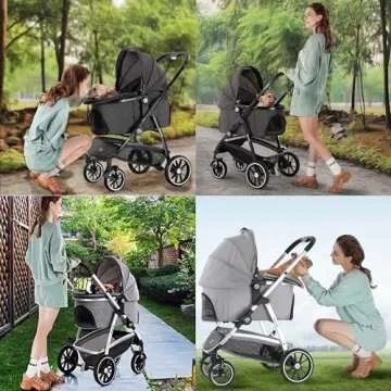 Kenyone 3 in 1 Pet Stroller for Dogs and Cats
