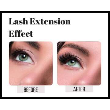 FARMASi Zen Extension Lash Mascara, Intense Length, No Flaking, No Smudging, No Clumping, Volumizes & Separates Lashes, Fuller Longer and Thicker Lashes, Blackest Black, 0.27 fl. Oz / 8 ml