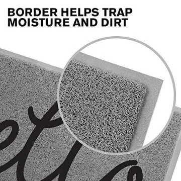 ANKO PVC Super Absorbent Hello Outdoor Door MAT(30x18 inches) – Non-Slip Net Backing, Heavy Duty, Waterproof, Easy Clean, Low Profile Mat for Entry, Dust Trapper, Eco-Friendly
