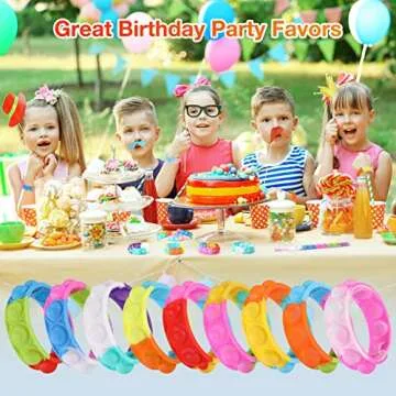 36 Pack Pop Fidget Toys Bulk Its Fidget Bracelet It Birthday Party Favors for Kids 4-8,8-12 Small Prize Box Toys for Kids Classroom Bubble Poppers Toddlers Toy for Students Girls Boys Cheap