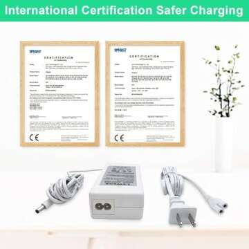 Power Cord Compatible with Cricut Maker 3 Cutting Machine 24VDC Power Replacement Cord Compatible with Cricut Maker 3 Power Adapter & Cord(White)