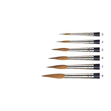Winsor & Newton Professional Watercolour Sable Brush, Pointed Round #8