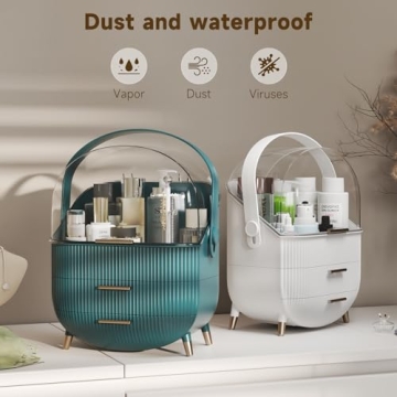 Stylish Waterproof Makeup Organizer Box with Lid