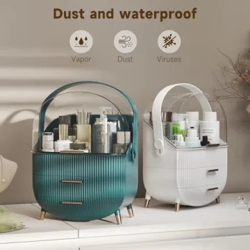 Stylish Waterproof Makeup Organizer Box with Lid