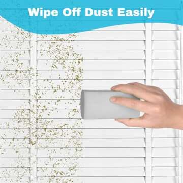 Fikoksol 4pcs Damp Dusting Sponge Duster for Efficient Cleaning