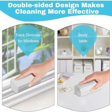 Fikoksol 4pcs Damp Dusting Sponge Duster for Efficient Cleaning