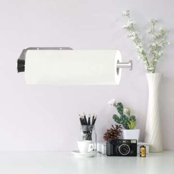 Under Cabinet Paper Towel Holder - Brushed Nickel with Damping