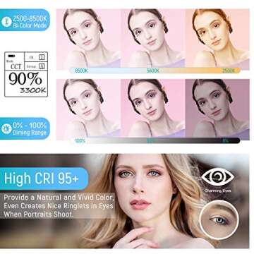 Weeylite WE-10 Ring Light - RGB Circle Light Kit with Stand