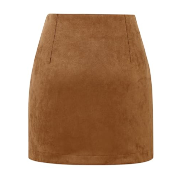 IDEALSANXUN Trendy A-Line Plaid Mini Skirt for Women