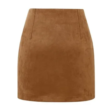 IDEALSANXUN Trendy A-Line Plaid Mini Skirt for Women