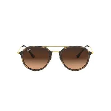 Ray-Ban RB4253 Square Sunglasses, Light Havana/Pink Gradient Brown, 53 mm