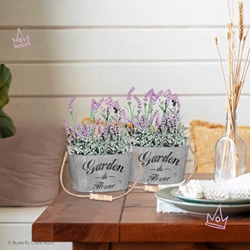 Butterfly Craze Lavender in Rustic Planters for Home