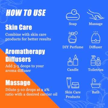 HIQILI Essential Oils Set - 6 Pure Aromatherapy Oils Kit