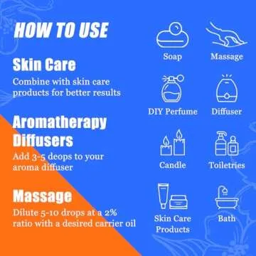 HIQILI Essential Oils Set - 6 Pure Aromatherapy Oils Kit