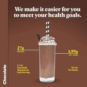 Keto Chow Chocolate | Keto Meal Replacement Shake Powder | Nutritionally Complete Keto Food | Low Ca...