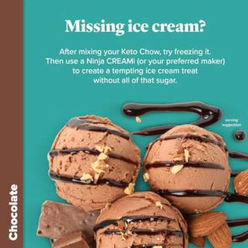 Keto Chow Chocolate | Keto Meal Replacement Shake Powder | Nutritionally Complete Keto Food | Low Carb Keto Meals | Delicious Easy Meal Substitute Drink | Protein Rich You Choose The Fat| 21 Meal Bulk Pack