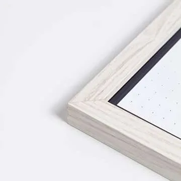 U Brands Rustic Weekly Dry Erase Planner Board, 14 x 14 Inches, Office Supplies, White Wood Frame