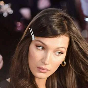 100 Pcs Double Prong Curl Setting Clips 1.8" for Hair Styling, Barber Salon Use - Silver