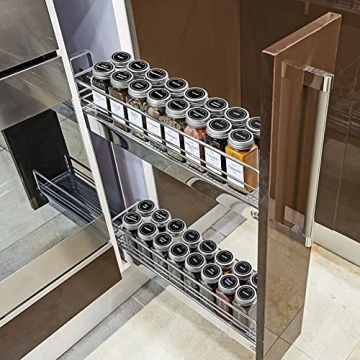 NETANY 25 Spice Jar Set with Shaker Lids and Labels