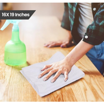 Utopia Cotton Bar Mops, 16 x 19 Inches, Pack of 12