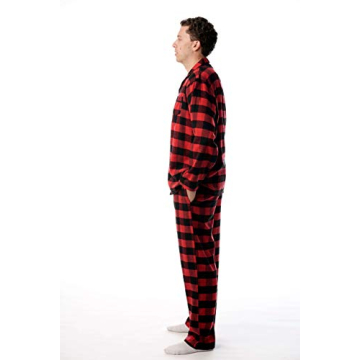 Flannel Pajama Coat Set for Men - Cozy XL Style