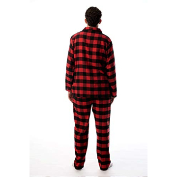 Flannel Pajama Coat Set for Men - Cozy XL Style
