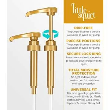 Torani Sugar Free Peanut Butter Syrup with Little Squirt Syrup Pump, 750ml 25.4 Ounces