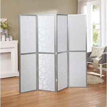 Roundhill Giyano 4-Panel Room Divider for Stylish Spaces