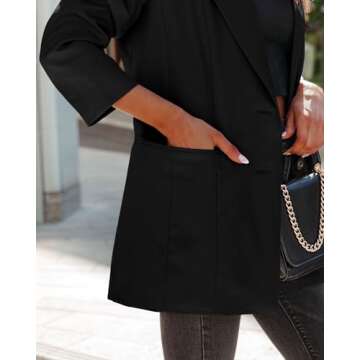 Stylish KIRUNDO Women's Blazer for Work and Casual Wear
