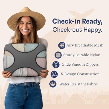 Shacke 5 Set Packing Cubes Lightweight Luggage Organizer