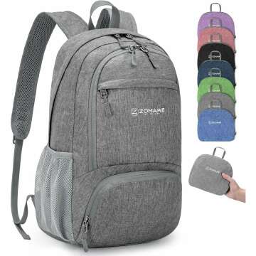 Lightweight Hiking Backpack - ZOMAKE 20L Packable