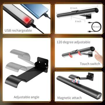 Swatia Picture Light, Wall Lights Wireless, Metal Body high Bright Picture Art Dart Board, Large Wal...