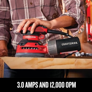 CRAFTSMAN 5 Inch Orbital Sander 3 Amp 12000 OPM Power Tool