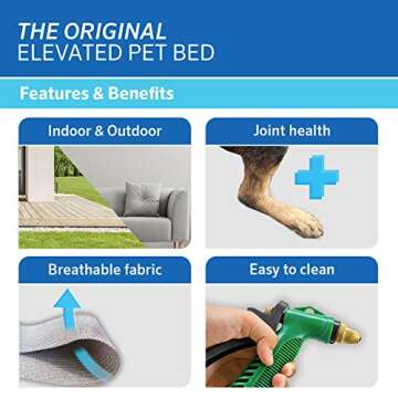 Coolaroo Cooling Elevated Dog Bed for Comfort and Support