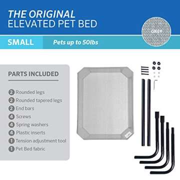 Coolaroo Cooling Elevated Dog Bed for Comfort and Support