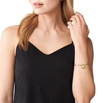 Michael Kors Gold Pavé Crystal MK Logo Bangle Bracelet