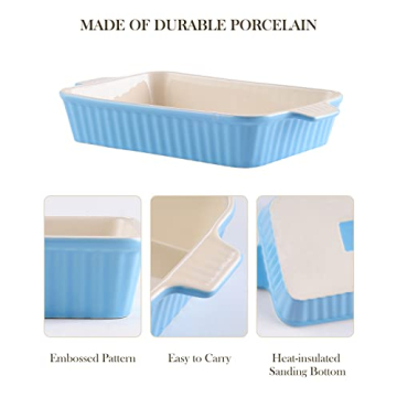 MALACASA 4-Piece Ceramic Casserole Dish Set