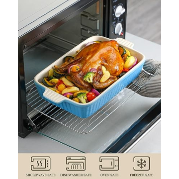 MALACASA 4-Piece Ceramic Casserole Dish Set