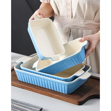 MALACASA 4-Piece Ceramic Casserole Dish Set