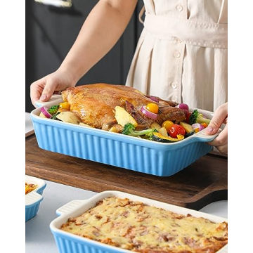 MALACASA 4-Piece Ceramic Casserole Dish Set