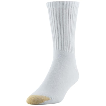 GOLDTOE Men's Cotton Blend Athletic Crew Socks - 6-Pairs