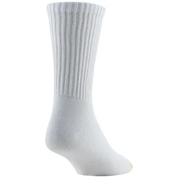 GOLDTOE Men's Cotton Blend Athletic Crew Socks - 6-Pairs