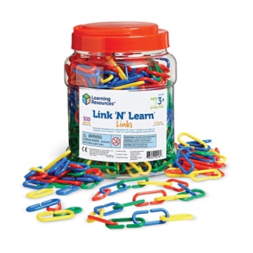 Learning Resources Link 'N' Learn Links - 500 Pieces, Ages 3+, Preschool Learning Supplies, Toddler ...