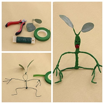 Supla Floral Arrangement Kit Floral Tools Wire Cutter Stem Wire Floral Wire 26 Gauge and 22 Gauge Wire Green Floral Tapes for Bouquet Stem Wrap Florist