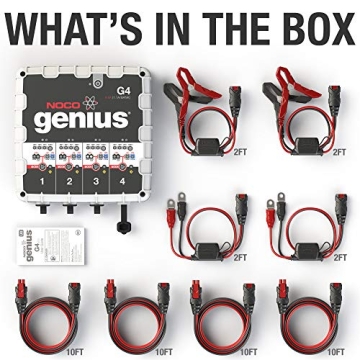 NOCO Genius G4 6V/12V 4.4 Amp 4-Bank Battery Charger and Maintainer