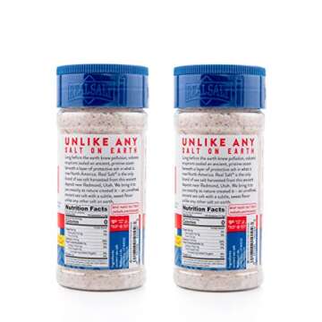 Redmond Real Sea Salt - Natural Unrefined Gluten Free Fine, 10 Ounce Shaker (2 Pack)