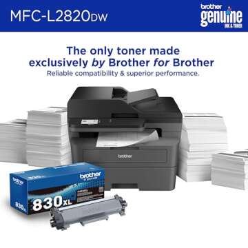 Wireless Compact Brother MFC-L2820DW All-in-One Laser Printer