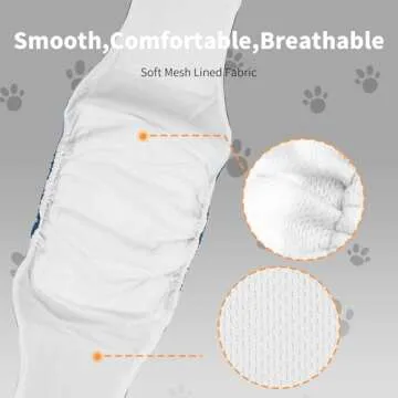 Vecomfy Dog Belly Bands for Male Dogs Diapers(5 Pack),Premium Washable Reusable Large Dog Belly Wrap Leakproof Doggie Diapers,L